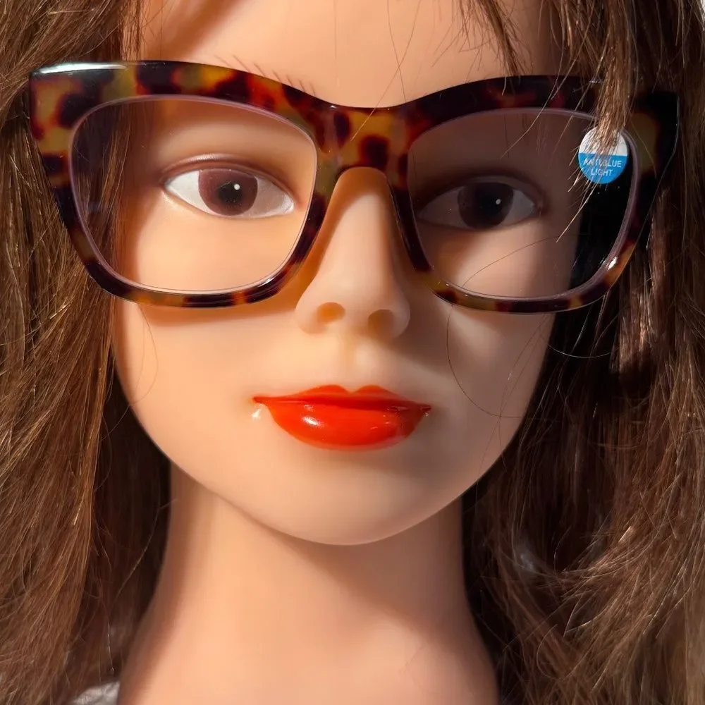 1562 Mona Reading Glasses 1.75 Tortoise Readers Rounded Square Frame NWT